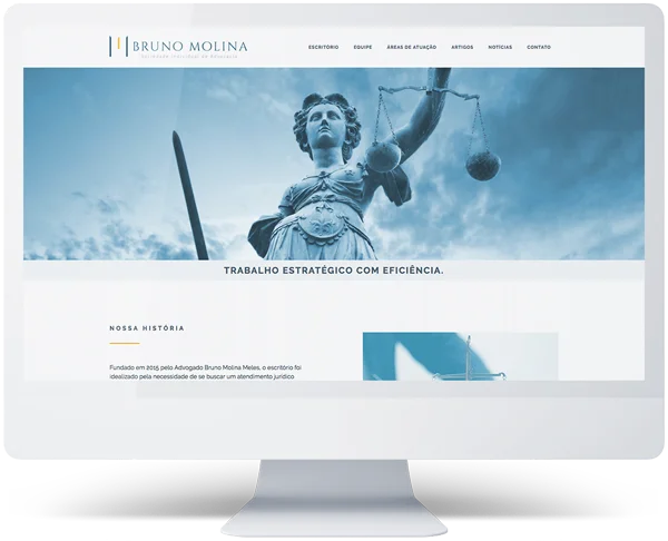 site institucional Molina Advocacia